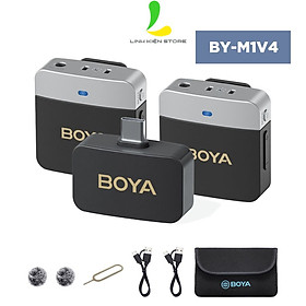 Micro thu âm không dây Boya BY-M1V1, M1V2, M1V3, M1V4, M1V5, M1V6 - Micro cài áo loại bỏ tiếng ồn chủ động công nghệ cao - Hàng nhập khẩu