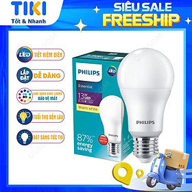 Bóng đèn LED Bulb PHILIPS Essential E27 - Tiết kiệm điện, Ánh sáng chất lượng cao - Hàng Chính Hãng