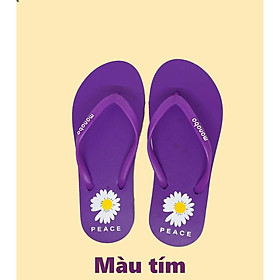 Dép kẹp tông nữ xỏ ngón IDEP hoa cúc Peace đi biển mùa hè (7 màu) - DL032