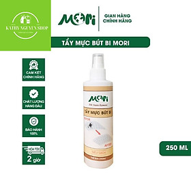 TẨY MỰC BÚT BI MORI, TẨY SẠCH VẾT MỰC BÚT BI TRÊN ĐỒ VẢI MÀ KHÔNG LÀM BAY MÀU VẢI CHAI 250ML
