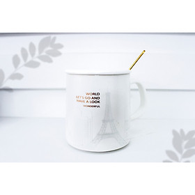 ly sứ 911 đơn giản, độc đáo đi kèm nắp, muống tiện dụng