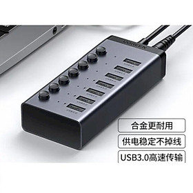 Mua Ugreen UG30778CM481TK 1M 7 cổng màu đen có công tắc Bộ chia HUB USB 3.0 kèm cáp Usb c to type A - HÀNG CHÍNH HÃNG