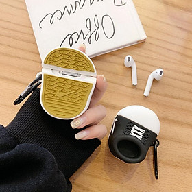 Airpods Case Ốp Bảo Vệ Cho Airpods 1,2 Hình Chiếc giày hoa cúc_Tặng kèm móc khóa mèo con