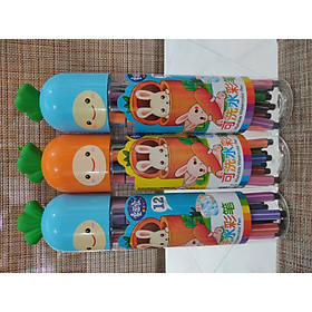 Bút lông 12 mầu lon cute cao cấp 