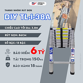 Mua Thang nhôm rút đơn cao cấp DIY TL-I-38A chiều cao sử dụng tối đa 3.8M