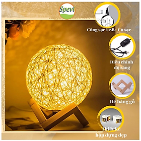 Mua Đèn Ngủ Quả Cầu Mây Để Bàn FL01 - Điều Chỉnh Độ Sáng  Làm Đèn Ngủ Trang Trí  Quà Sinh Nhật Cực Đáng Yêu  Đầu USB  Adapter USB Tiện Lợi  Đế Gỗ Xếp Sang Trọng  Bóng Đèn Led Vô Cùng Tiết Kiệm Điện