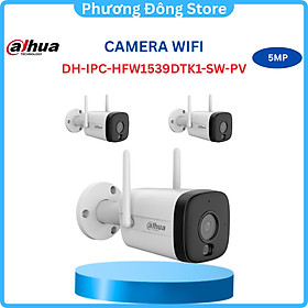 Camera IP Wifi Ngoài trời DAHUA DH-IPC-HFW1539DTK1-SW-PV 5MP, Đàm thoại 2 chiều - Hàng chính hãng