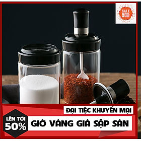 Mua Lọ Đựng Gia vị Thủy tinh 250ml kèm muỗng múc tiện lợi thông minh  Lọ đựng gia vị thủy tinh cao cấp kèm thìa