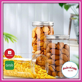 Mua Hũ nhựa PET nắp thiếc – Hộp nhựa đựng hạt khô nhiều kích thước 01443