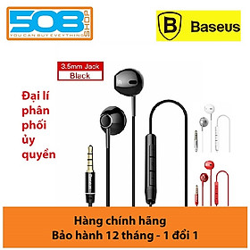 Tai Nghe Có Dây Mic Bass Âm Thanh Jack 3.5Mm Cho Điện Thoại(Encok H06) Samsung Xiaomi - Hàng Chính Hãng Baseus