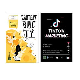 Hình ảnh Combo 2 cuốn sách Marketing - Bán Hàng : Tiktok Marketing + Content Bạc Tỷ