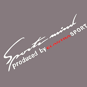 Tem decal sport mind dán capo xe ô tô Elantra