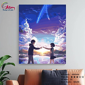 Mua Tranh sơn dầu số hoá tự tô trang trí Phim Nhật Your Name Tên cậu là gì mã AN0446