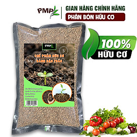 Phân hữu cơ bánh dầu trẩu PMP ủ vi sinh cho rau sạch, hoa cây cảnh 01Kg