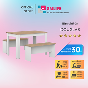 Mua Bộ bàn ghế ăn gỗ hiện đại SMLIFE Douglas