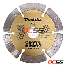 Đĩa cắt kim cương cho bê tông/ tường gạch 105x20/16mm Makita D-74083 | DCSG