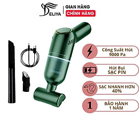 Hình ảnh Máy hút bụi cầm tay mini không dây hàng chính hãng DELIYA , hút bụi giường, ô tô lực hút 9000PA hút liên tục 30phút