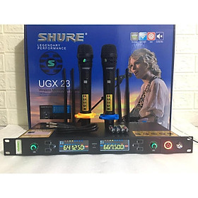 Mua Micro Không Dây SHURE UGX 23 Tự Ngắt Dò Sóng Chỉnh Tần Số Hiện Đại. Dòng Karaoke Cao Cấp Quán Hát.