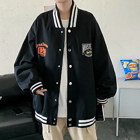 Áo Khoác Bomber Dù Unisex Form Rộng 2 Lớp ULZZANG, ÁO KHOÁC GIÓ BOMBER NAM NỮ CÚC BẤM, Áo Bomber CHẤT LIỆU DÙ 2 LỚP CHỐNG THẤM NƯỚC, Áo khoác bomber bóng chày nam nữ