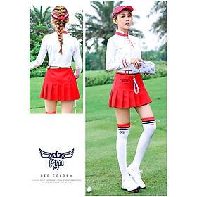 ÁO GOLF DÀI TAY NỮ - PGM GOLF WOMEN SHIRT - YF160 - Đỏ