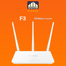 Bộ phát wifi không dây 3 râu kích sóng repeater Wireless Router F3 Tenda hàng chính hãng