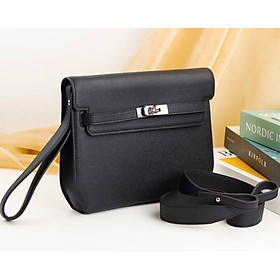 TÚI XÁCH ĐEO CHÉO & CẦM TAY HM AUTH VIP TRANDY LUXURY. DA BÒ, SIZE : 18*25*4CM