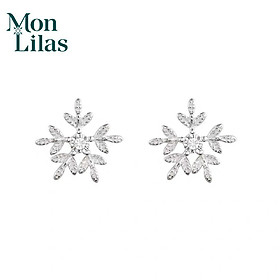 Bông Tai Bạc Nữ Mon Lilas Hình Bông Tuyết Cá Tính Snowflakes - K204003