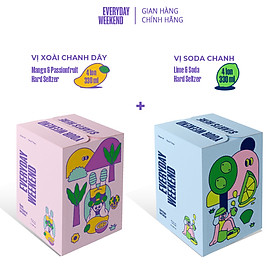 Combo 2 Thùng 4 lon Everyday Weekend Cocktail mix vị Xoài Chanh Dây & Soda Chanh (8 lon x 330ml/lon)