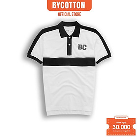 Áo Polo Nam Cao Cấp Có Cổ BY COTTON BC WHITE MIX BLACK POLO Nam Tính, Thanh Lịch, Sang Trọng, Trẻ Trung