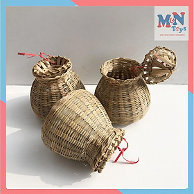 Mua Giỏ tre đựng bắt tôm cua cá decor trang trí làm mẹt treo Tết