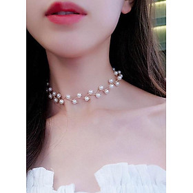 Hình ảnh Vòng cổ choker đính ngọc trai sang trọng cho nữ