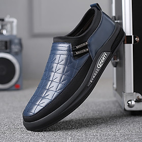 Trendy shoes, fashion large size over-foot shoes, casual breathable wear-resistant men's leather shoes