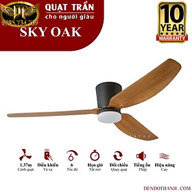 Mua Quạt trần MR VŨ SKY quạt trần cho người giàu mẫu 3 cánh cho nhà trần thấp ti ngắn dễ lắp đặt QTD