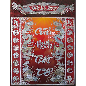 Mua LIỄN THỜ SƠN MÀI - CỬU HUYỀN THẤT TỔ - MẪU MỚI ĐỘC QUYỀN - SONG LONG - KÍCH THƯỚC 61X81cm