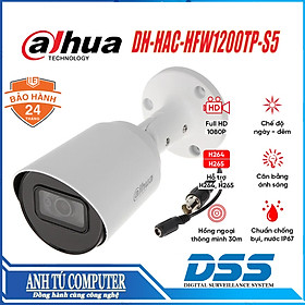 Camera thân HDCVI Dahua DH-HAC-HFW1200TP-S5 2MP 1080P hồng ngoại 30m hàng chính hãng DSS Việt Nam