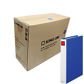 Thùng 10 File đựng tài liệu A4S - 3cm - KING JIM 1473GSV còng ống cao cấp