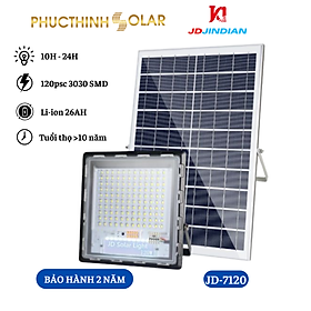 Mua Đèn Năng Lượng Mặt Trời 120W Jindian JD-7120  Đèn Pha Led Ngoài Trời Có Remote  Chống Nước Tiêu Chuẩn | Phúc Thịnh Solar