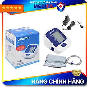 Combo 2 Món - Máy Đo Huyết Áp Bắp Tay Omron HEM 8712 + Adapter Cấp Nguồn Điện Khi Không Dùng Pin (Chính Hãng Omron) - Thương Hiệu Máy Đo Huyết Áp Số 1 Nhật Bản