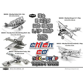 Mô Hình Lắp Ráp 3d Combo Chiến Cơ Đức Pháp trước Thế Chiến II