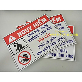 Biển báo an toàn chất liệu fomex dán decal kích thướt 20 x 30cm - Hình thật, có sẵn