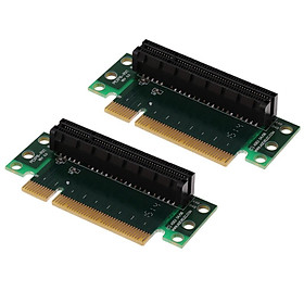 2Pcs PCI-E 8X 90° Riser Converter Card For 1U/2U Server Chassis