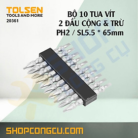 Mua Bộ 10 đầu vít 2 đầu cộng trừ Tolsen 20361