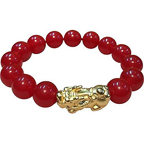 Vòng tay phong thủy đá mã não đỏ MS52-8M