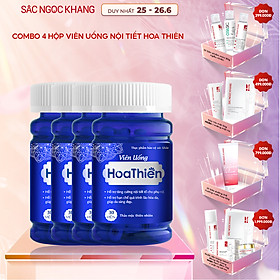 Combo 4 Viên uống Hoa Thiên hộp 30 viên hỗ trợ cân bằng nội tiết tố, cải thiện sinh lý
