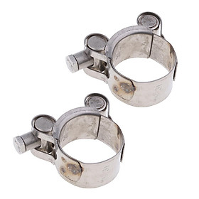 2X Universal 29-31mm Motorcycle Exhaust Pipe Clamp Caliper - Stainless Steel