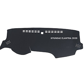 Thảm da Taplo vân Carbon Cao cấp dành cho xe Hyundai Elantra 2020 có khắc chữ Hyundai Elantra và cắt bằng máy lazer