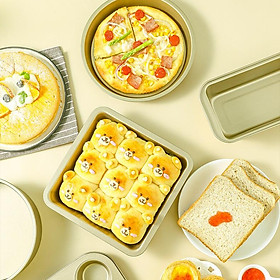 Mua Bộ khay nướng bánh chống dính 5 chi tiết - Khuôn nướng bánh mì 5 kiểu cơ bản chất liệu thép carbon cao cấp Boremart