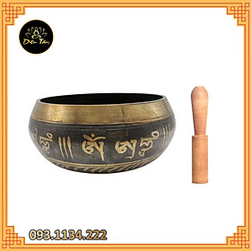 Chuông xoay Tây Tạng chiếc bát xoay mật tông 11.5cm