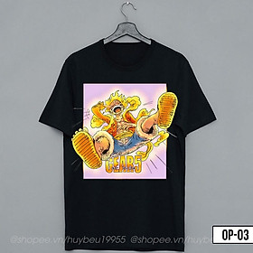 Áo thun One Piece, áo phông anime in hình onepice luffy zoro sanji ace cotton giá rẻ