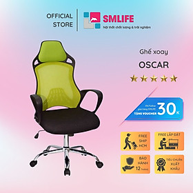 Ghế xoay văn phòng lưng cao có tựa đầu SMLIFE Oscar